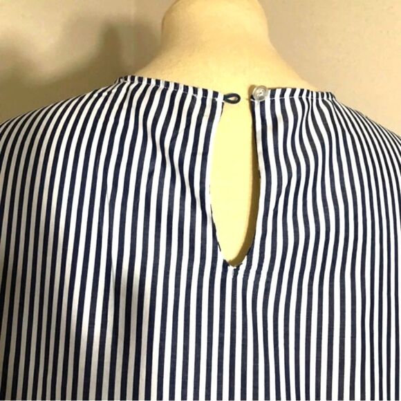 Gibson Latimer NWT Striped and Embroidered Blouse  Size XL - Picture 7 of 11
